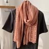 Cotton and linen scarf atmosphere lace embroidered scarf silk scarf fashion versatile literary scarf small shawl