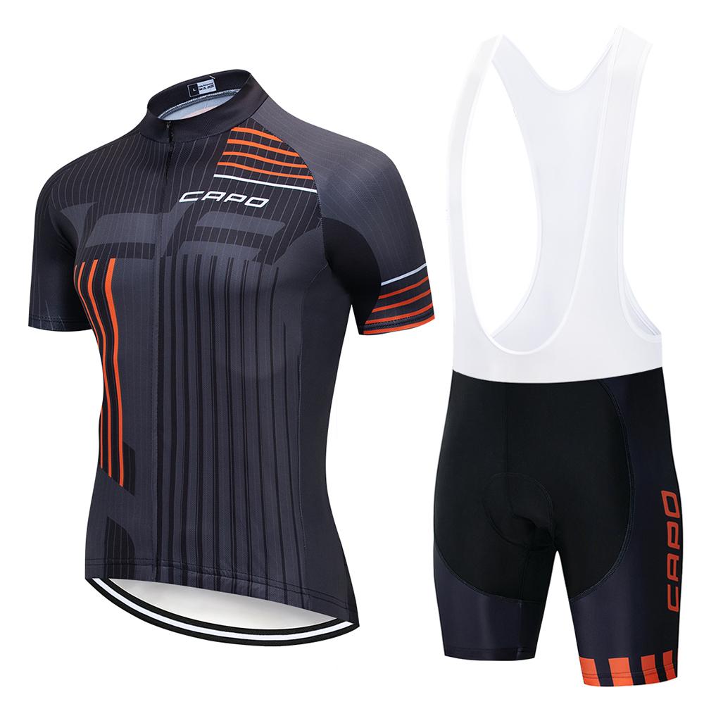 2026 Men Summer Pro CAPO Cycling Jersey Set Team Bicycle Cycling Clothing Set Bike Clothes Mountain Sports Bike Set Cycling Suit