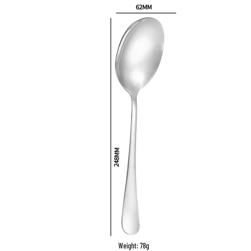 1010 Stainless Steel Western Cutlery Set: Steak Knife, Fork, Spoon, Dessert Spoon, Serving Fork, and Ice Spoon.