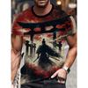 Harajuku Samurai T-Shirt For Men 2025 New Fashion Casual Men's T Shirt Short Sleeve Summer Anime Japanese 3d Printed Y2k Tops