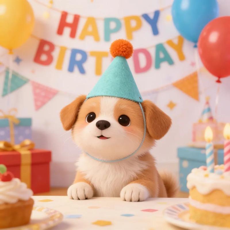 6pcs Pet Party Hat Colorful Mini Party Hats for Stuffed Animals Pet- Assorted Birthday Hats for Doll Dogs Cats Rabbits Puppies