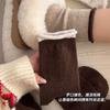 Grey Cashmere Socks Socks Thickened Warm Sheep Wool Stockings Rolled Hemmed Stacked Socks In Winter