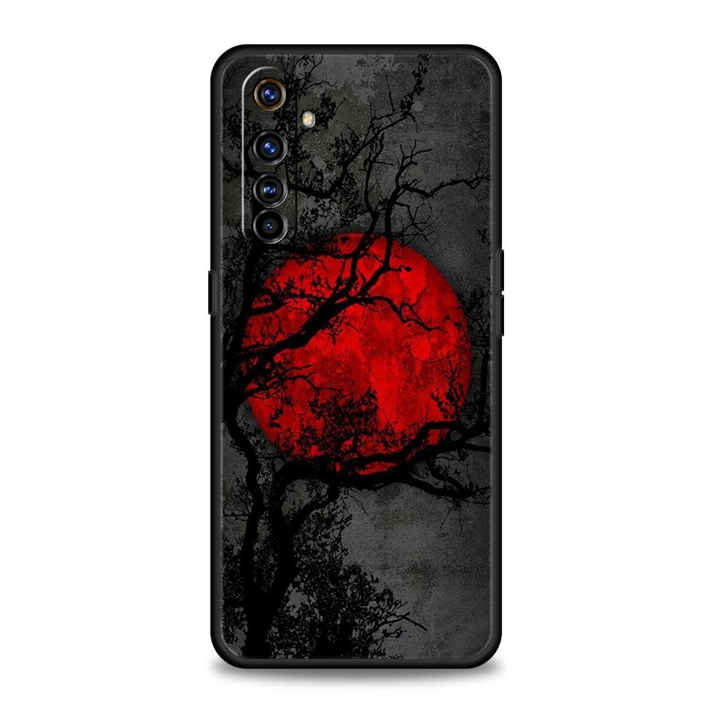 Funny Sun Moon Angel Eyes Phone Case For Realme 10 9 8 5G 7 6 GT2 Pro Plus 9i 8i C21 C11 C25 C35 GT Neo 2 3 3T Soft Black Cover