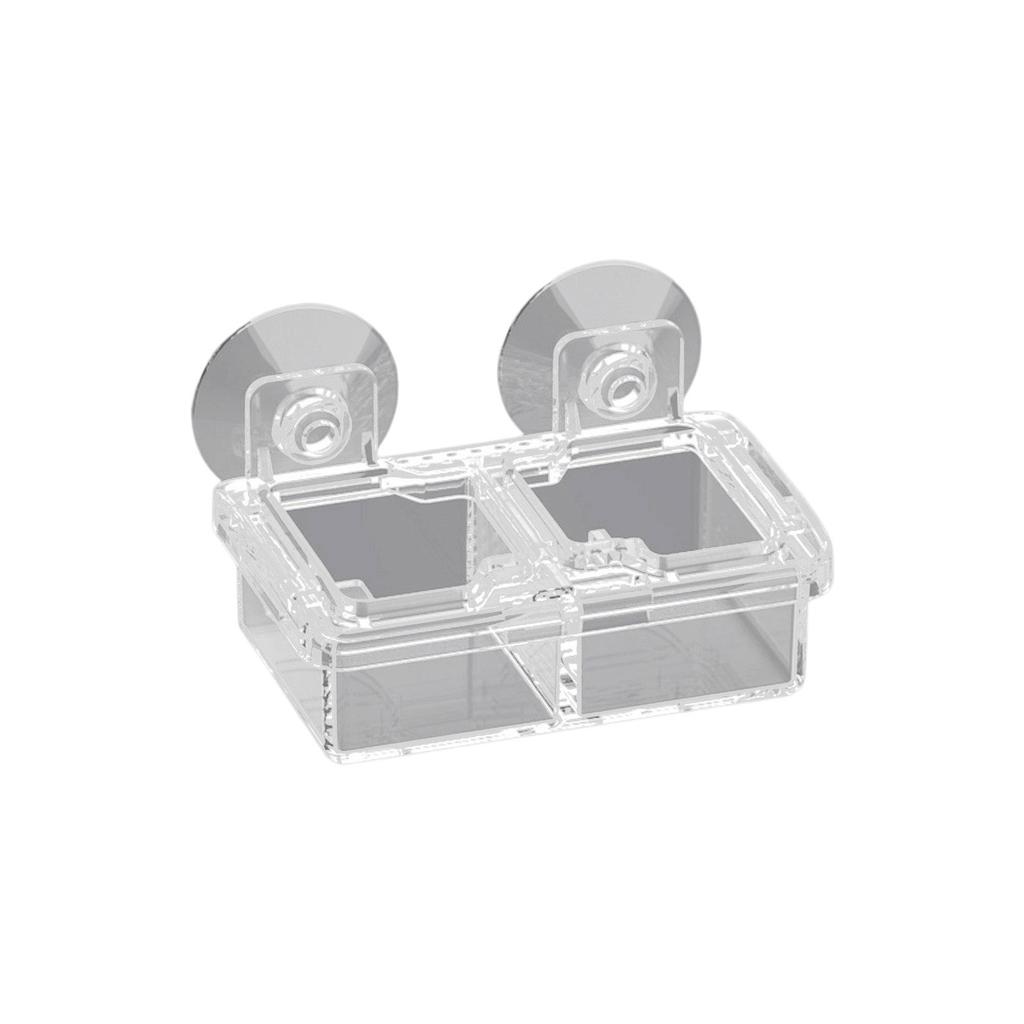 Reptiles Suction Cup Feeders,Coloretto Feeding Food Bowl,Clear Anti Escape Worms Live Fodders Container for Lizards Dagron