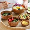 Kleine japanische Holz-Reisschale Mini Snack Dessert Essschale Holz Dippsauce Miso-Suppenschale Restaurant Heimküche Geschirr