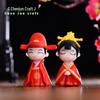 Ancient Style Couple Miniature Dolls - DIY Desktop Decor & Gifts