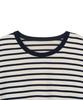EXCONTAINER Loose Fit Striped Long Sleeve (Ivory/Navy)