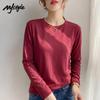 MJ STYLE Women's Pure Cotton Long Sleeve T-Shirt