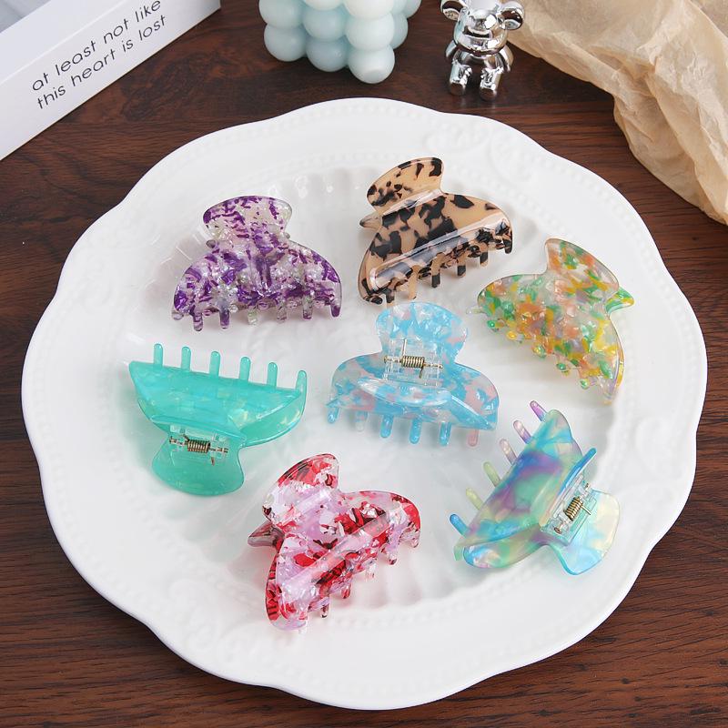 Hochwertige Französische Imitat-Acetat Kleine Monster Haarspange - Elegante Kleine Hai-Haarnadel für Damen-Hochsteckfrisur