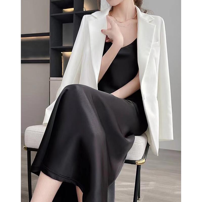 Demana Elegant Glossy Satin Camisole Midi Dress