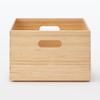 MUJI Stackable Bamboo Rectangular Storage 37cm W X 26cm D X Product Number Suitable for Clothing Storage Box, Medium, 16.5cm H, 12047308,