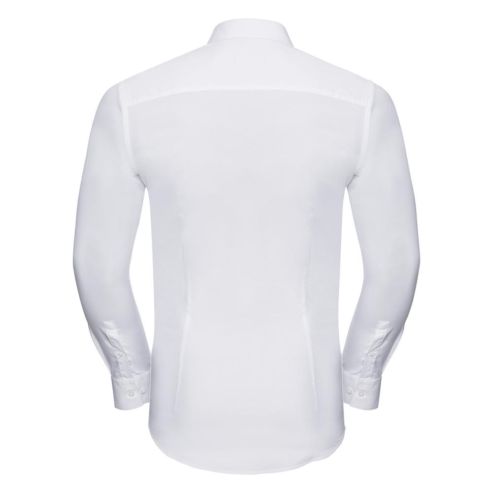 Russell Collection Mens Ultimate Stretch Fitted Long-Sleeved Shirt