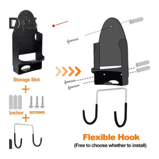 Wall Mount Ironing Board Holder Metal Hanger Heat-Resistant Strong Load-bearing Easy To Install Iron Holder Storage Rack