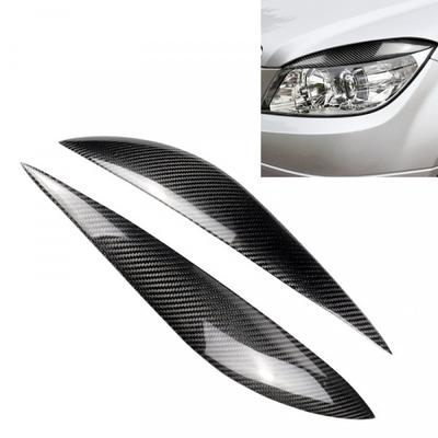 Fit for BMW 5er F10 2014-2016 Kohlefaser Lampe Augenbraue Carbon-Faser-Auto-Lampe Augenbraue dekorative Aufkleber