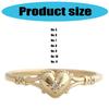 Elegant Heart Shaped Gold Plated Ring For Women Durable Alloy Finger Rings Jewelry Gift Alternative Sizes 5 To 11