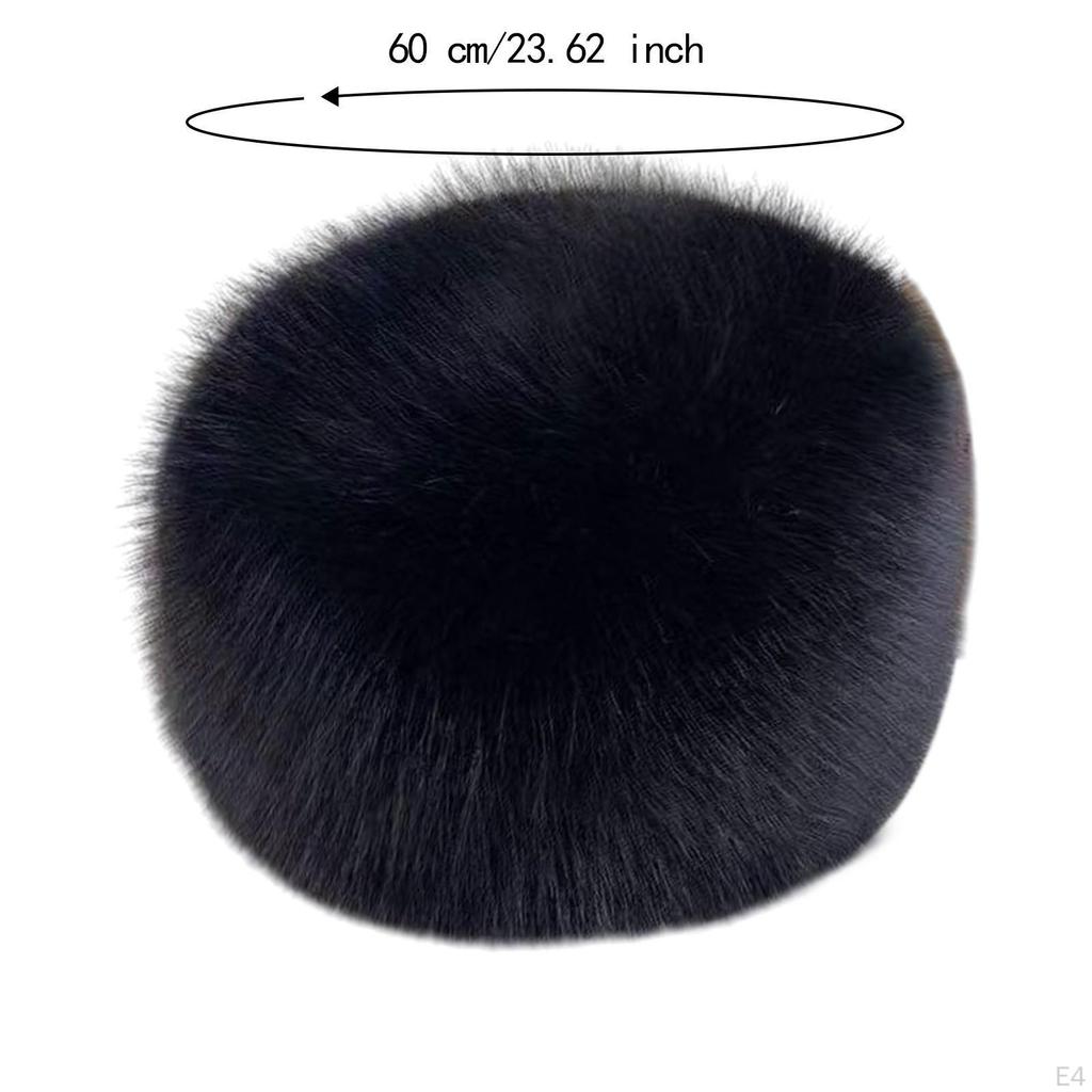 Womens Fisherman Hat Comfortable Thick Trendy Plush Faux Fur for Outdoor