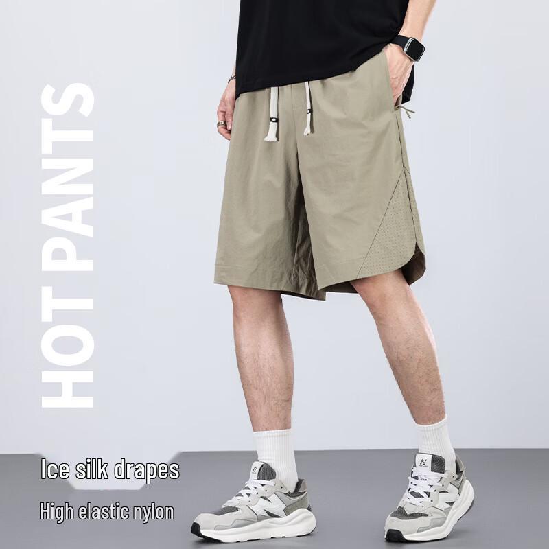 Men s Summer High-Elastic 5-Point Shorts 2XL