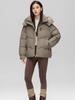 Women's Autumn and Winter Coat Solid Color Stand Collar Hooded Loose Short Thickened Windproof Women's Jacket