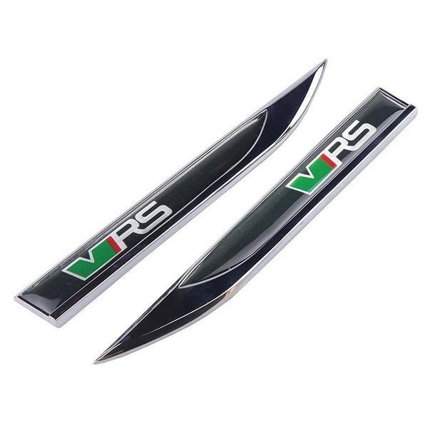 1 pár 3D kovových nálepek s logem VRS pro styling karoserie, boční blatníky, vhodné pro Škoda Octavia A5 2 A7 Rapid Fabia Superbe Yeti Roomster