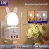 Smart Voice-Control Night Light: Eye-Friendly Wall Socket for Baby Feeding & Bedroom Atmosphere