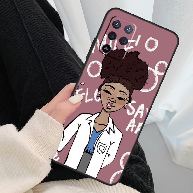 Cute Tooth Dentist Case For Oppo A18 A38 A58 A78 A98 A80 A60 A40 A96 A76 A16 A94 A74 A54 A15 A17 A57 A77 A5 Pro