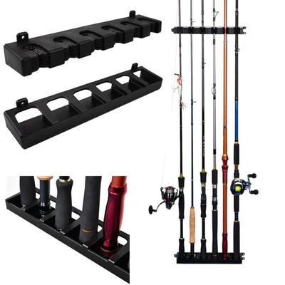 Vertical/Horizontal Fishing Rod Holders Wall Mount Fishing Pole Storage Rack  Fishermen