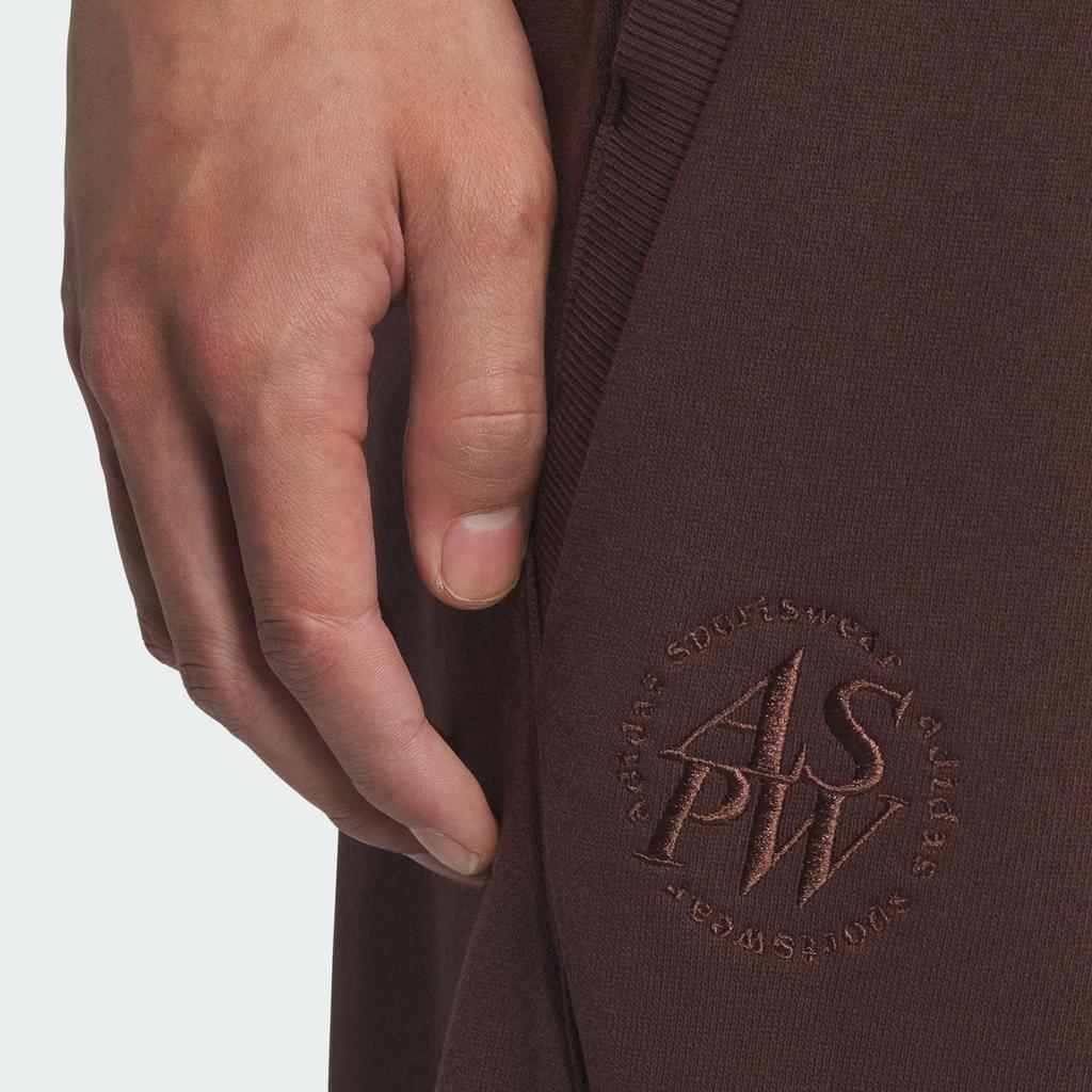 Adidas FW24 ST Teplé pletené joggery série Pohodlné kalhoty s středně vysokým pasem na stahovací šňůrku s rovnými nohavicemi pro volný čas Pánské spodky Tmavě šedá Hnědá JI8625