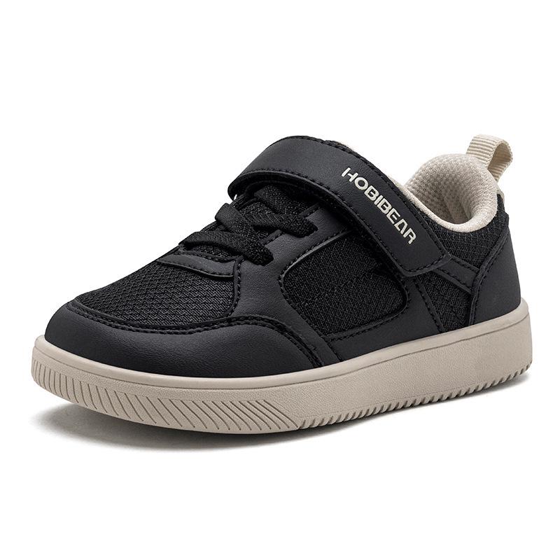 Happy Bear Kids' Breathable Wide-Toe Casual Shoes with Velcro Closure