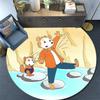 Bobo Siebenschläfer Round Area Rug,Carpet Rug for Living Room Bedroom Sofa Playroom Decor,Non-slip Floor Mat