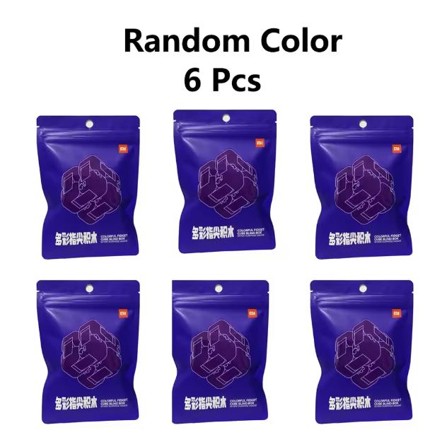Xiaomi Mitu Colorful Fidget Cube Spinner Seven Surprise Fingertip Building Block Bricks Toy Puzzle Assembling Random Color