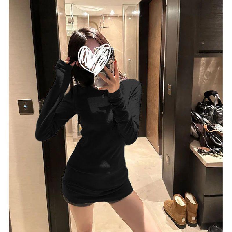 

2025 Women s Slim Long-Sleeve T-Shirt: Autumn/Winter Versatile Base Layer Medium чорний