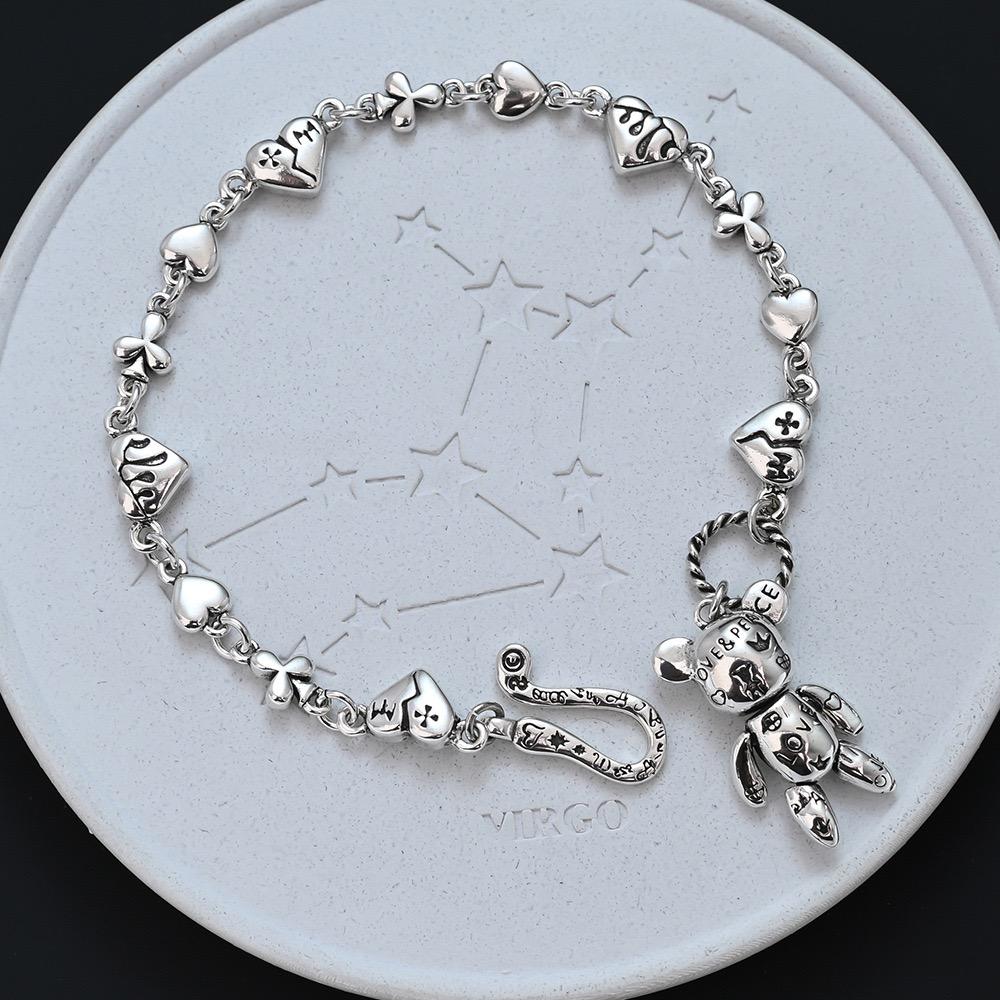 Xiaomi 100% Solid 925 Sterling Silver Metal Bracelet for Women Vintage Handmade Simple Animal Tassel Bracelet Birthday Gift Party