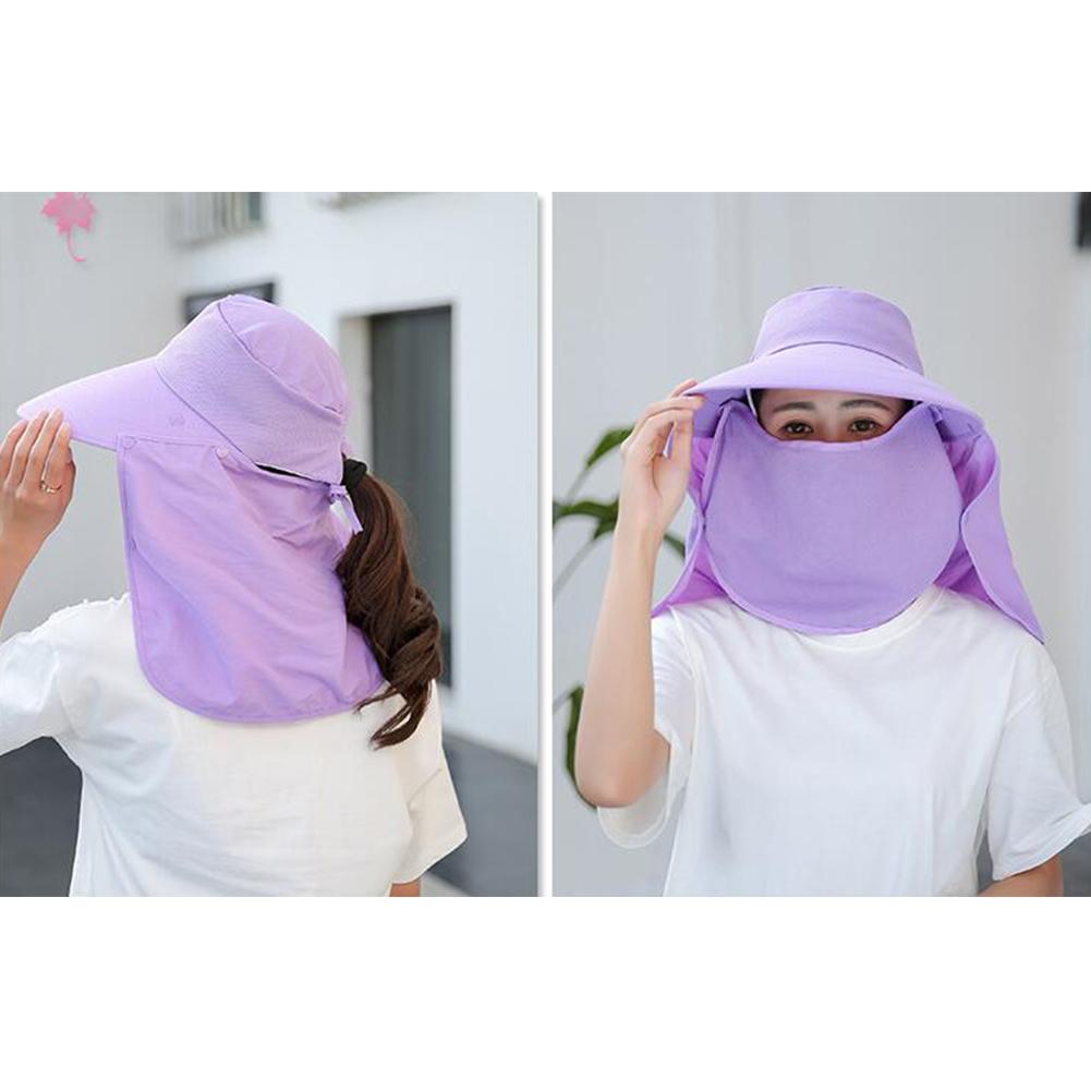 Women Summer Simple Large Brim Anti-UV Beach Cap
