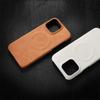 Simple Business Style Pure Color Leather Phone Case Magnetic Wireless Charge for iPhone 12 13 14 15 16 Pro Max Shockproof Cover
