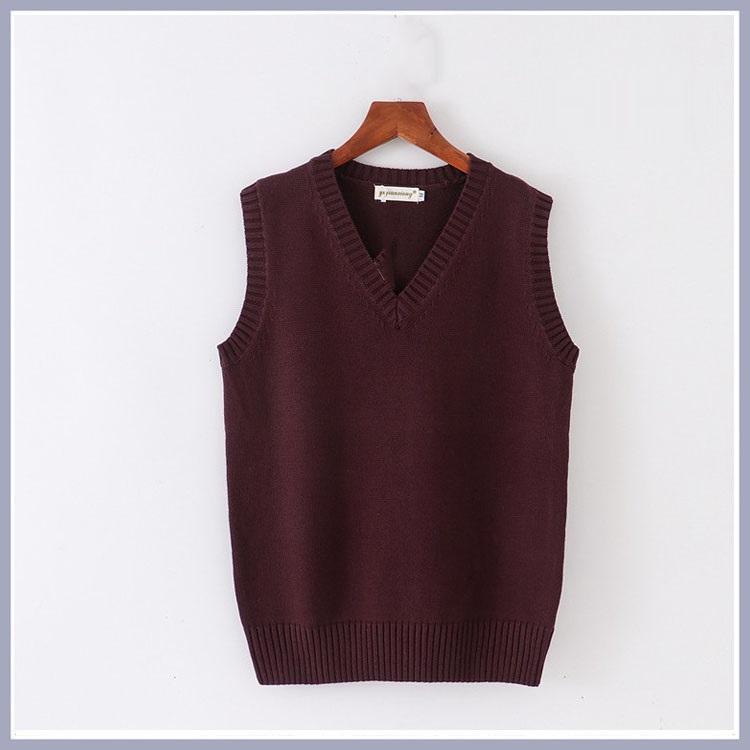 Gilet a Maglia Senza Maniche Donna Uomo Scollo a V Preppy Studenti Ragazzi Ragazze Classico Primaverile Maglione Lavorato a Maglia Moda Coreana Gilet Retrò