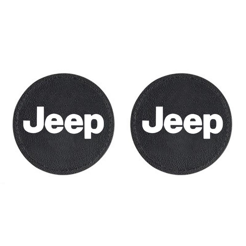 2pc Car Cup Holder Coaster Universal Auto Anti Slip Cup Holder Insert Coaster For Jeep Renegade Wrangler JL JK Gladiator Compass AMO1