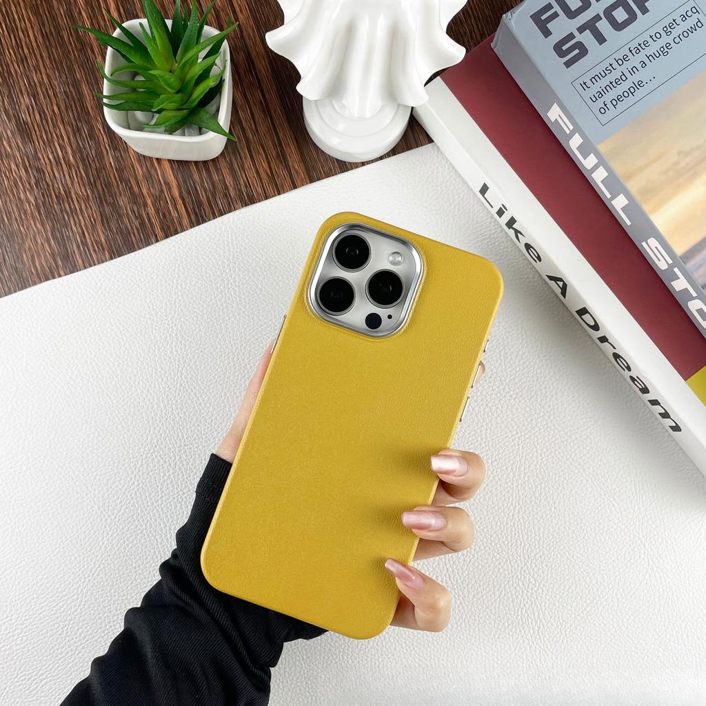 Simple Leather Pattern Apple 16 Anti-fall Phone Case IPhone15/14promax High-end Liquid Skin Soft Shell 13
