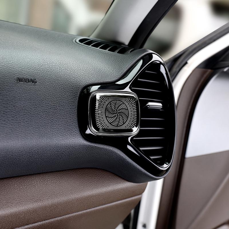 Stainless Steels Upper Air Outlet Speaker Cover Steels Interior Speaker Decoration Trim Cover For Kia Soul -2025 LHD