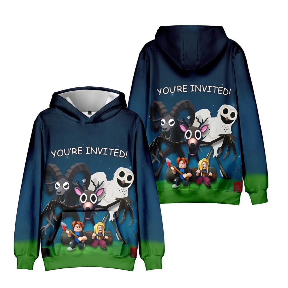 YMQ235 3D Digital Art Plus Size Hoodie - European & American Style
