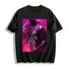 Dark Style Curse Pattern Couple Top, Anime Hand-painted Atmosphere Trendy Niche Subculture Clothing Pure Cotton T-shirt