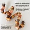 Spiral Bird Perch Climbing Rope Toy - Natural Wood Parrot Chewing Toy for Cage, Flexible Shredding Toy for Budgies Conures Cockatiels, Wood Color