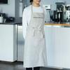 Linen Full Length Width 81cm [Dean & Deluca] Apron, Natural, Women's, Men's, Pocket, Linen, 92cm,