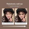 Oval Silver Small Frame Anti-Blue Light Photochromic Myopia Glasses, Prescription-Compatible, Plain Face Literary Design
