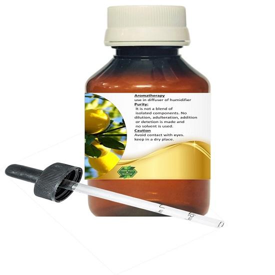 Levenmooi Petitgrain Citroenboom (Citrus Limon) Pure & Natural etherische olie van therapeutische kwaliteit, plastic verpakking met druppelaar.