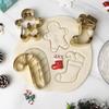 Stainless Steel Christmas Cookie Mold Gingerbread Man Xmas Socks Biscuit Cutter Mould Pastry Decorating Supplies Baking Tools