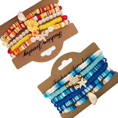 Stilvolles Soft-Clay-Armband Elastisches Band Buntes Armband Handgefertigtes Modearmband Stapelbare Armbänder für zusätzlichen Charme
