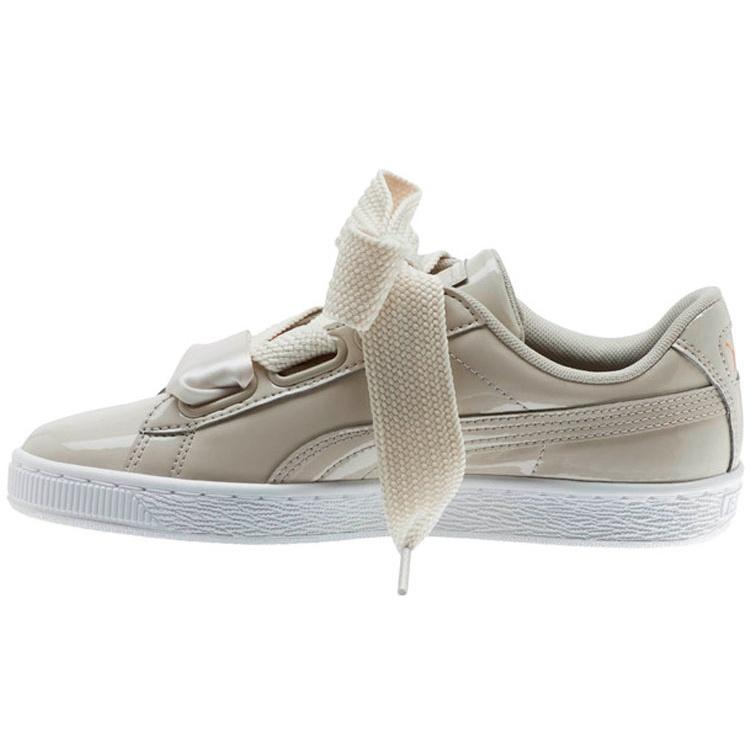 (WMNS) PUMA Basket Heart Patent  Silver Grey  Women s 363073-22 EU 39