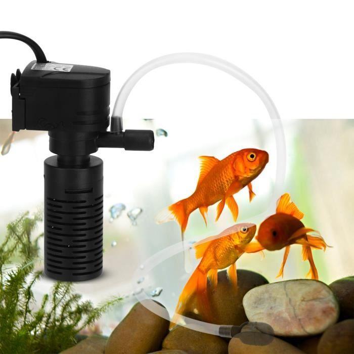 Pompe de filtre d'aquarium - Mini-pompe anti-aspiration - ABS - Noir - Pour poissons d'eau froide