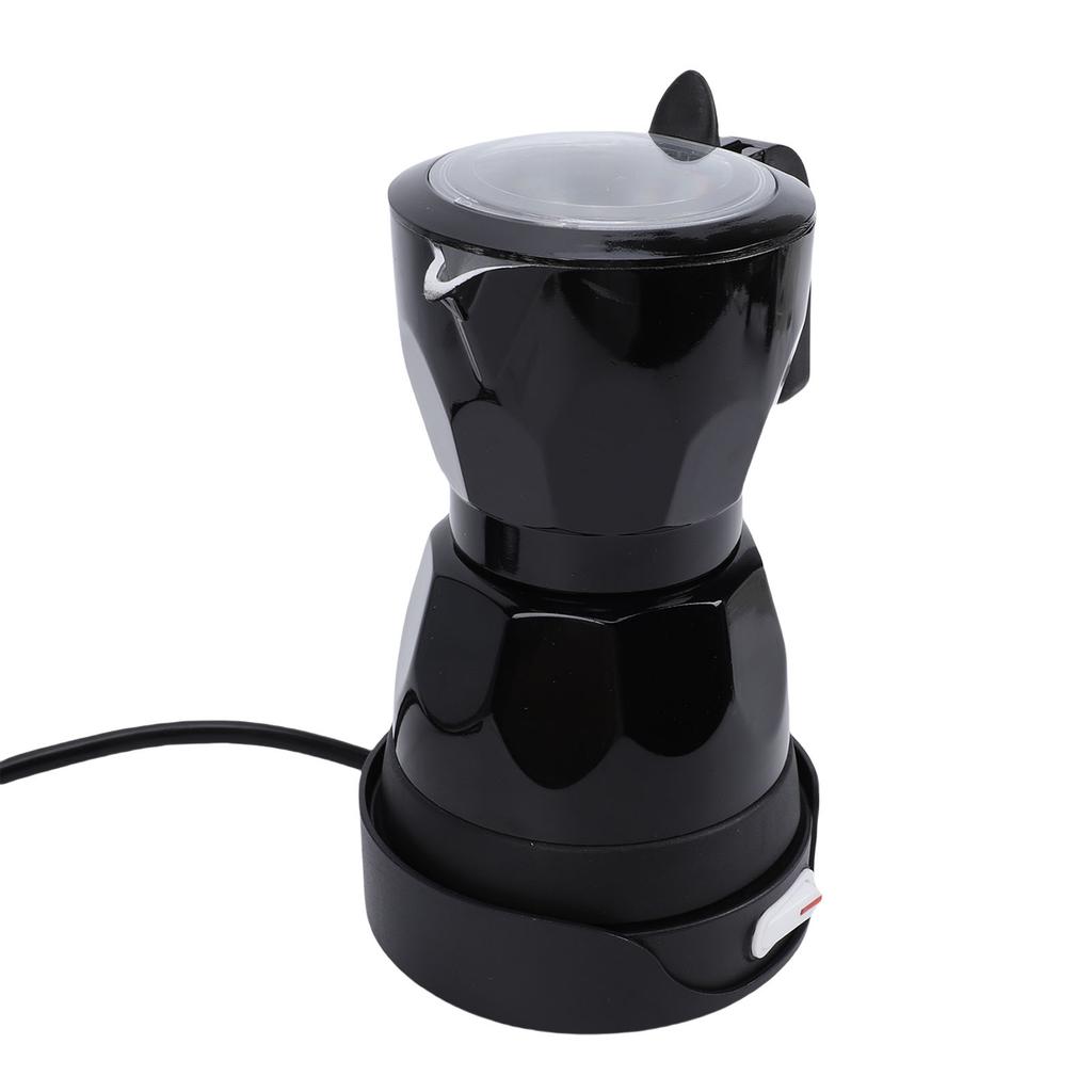 Electric Coffee Maker 3 Cup Aluminum Octagonal Electric Mocha Pot for Home Travel