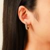 Ying Tai 18K Gold-Plated Stainless Steel Hoop Earrings with Diamonds - European & American Style